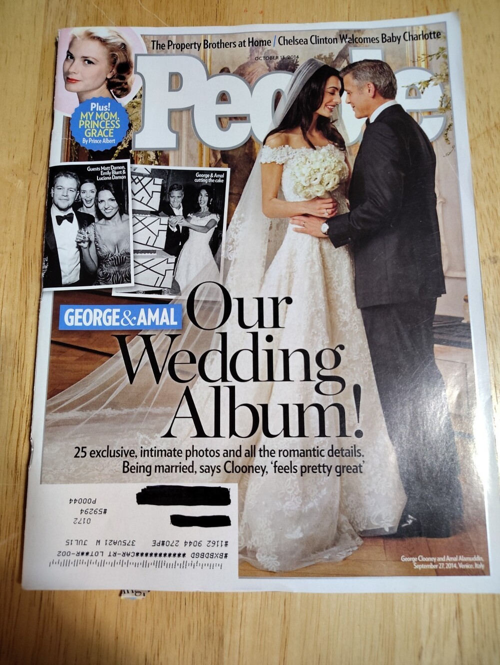 People Magazine George Clooney & Amal Alamuddin Wedding Album 9/27/2014.